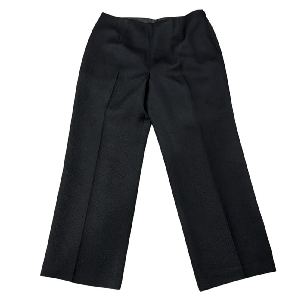 NWT Talbots Women's Silk & Wool Blend Wide Leg Pant Black Size 14